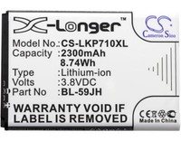 Ersatzakku - CS-LKP710XL - Lg / Verizon BL-59JH / EAC61998402 - 3,8 Volt 2300Mah