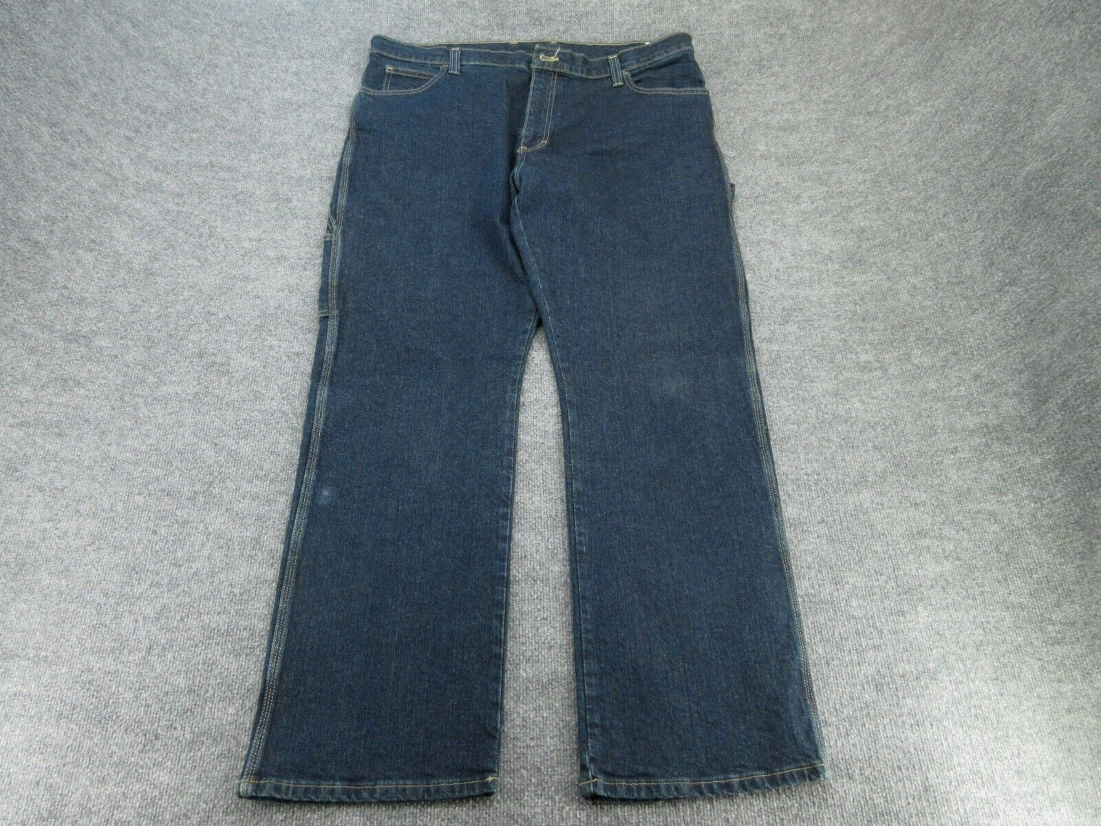 Mens 38x32 (fits 41x33) Blue Carpenter Workwear Dark Wash De