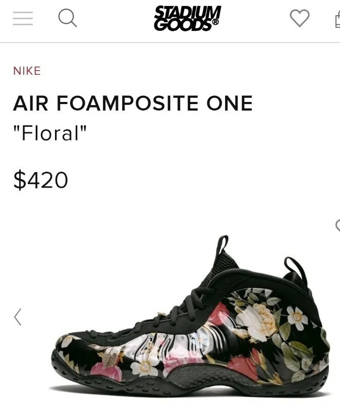 スニーカー NIKE Air Foamposite One Floral 2019 SS 19 [WMNS] Nike Air Foamposite One Floral Basketball Shoes 2019 Womens