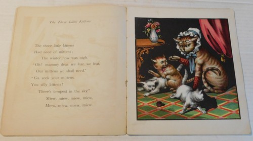 THE 3 LITTLE KITTENS - ILLUS. by EDWARD COGGER - McLoughlin Bros., 1874 - Foto 6 di 6
