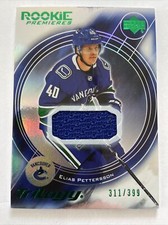2018-19 UD Trilogy '03-04 15th Anniversary Rookie Jerseys #03EP Elias Pettersson