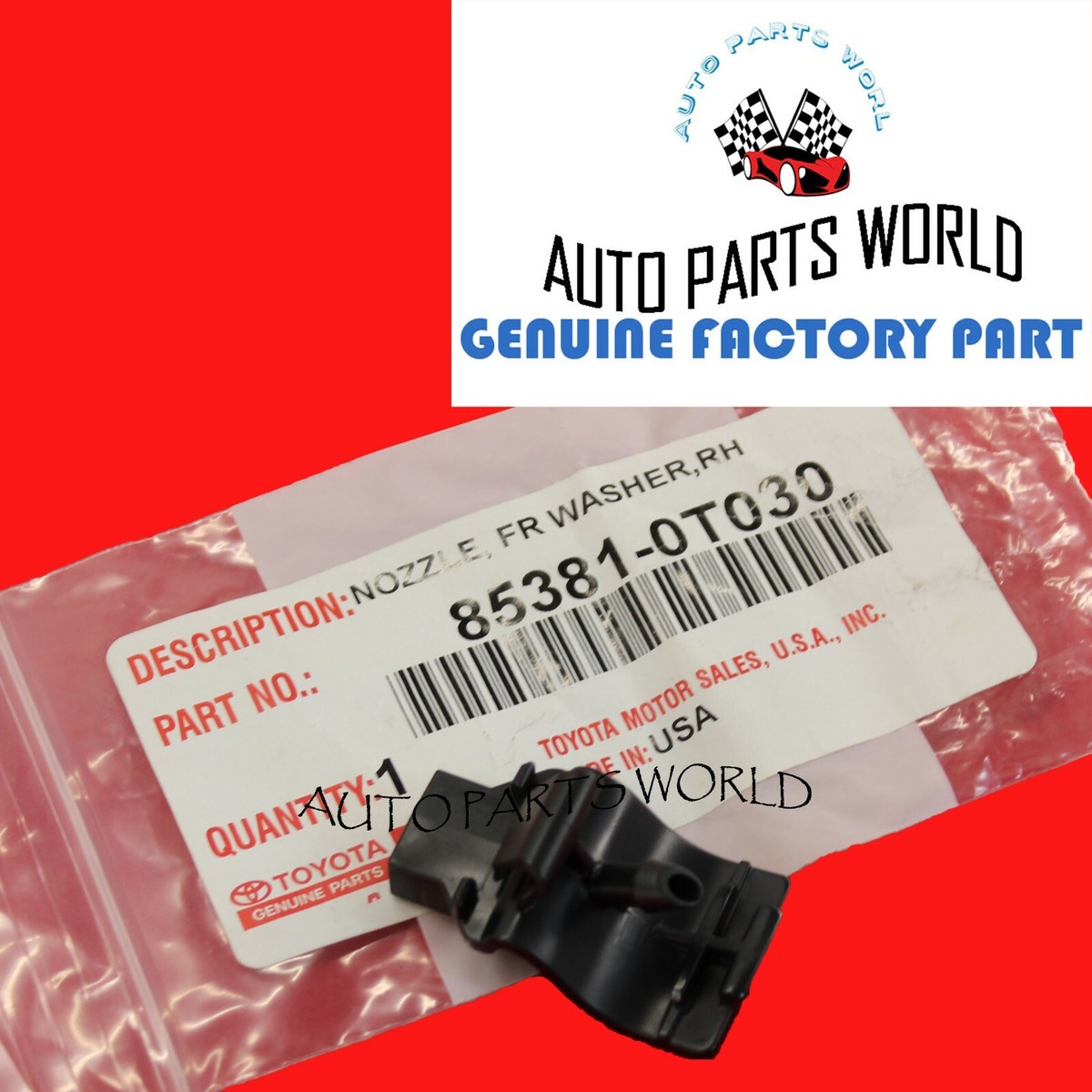 GENUINE TOYOTA AVALON SIENNA VENZA FRONT WINDSHIELD WASHER NOZZLE