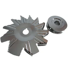 DELCO 10SI ALTERNATOR CHROME PULLEY & FAN FOR CHEVY GM GMC JEEP CHRYSLER OLDS
