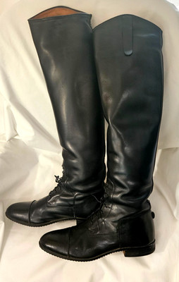 E Vogel Custom Made Leather Equestrian Riding Boots Women's Black 8 (11''X3.5'')