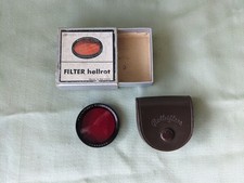 GENUINE ROLLEI ROLLEIFLEX FILTER, CASE & BOX 28.5mm PUSH ON, HELLROT