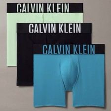 Calvin Klein Men  s 3 Pack Intense Power Micro Polyester Boxer Briefs MEDIUM