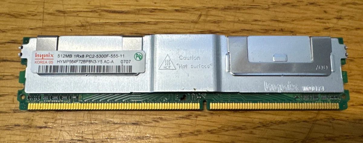 Hynix PC2-5300 DDR2-667 Computer Memory (RAM) 512 MB Capacity per