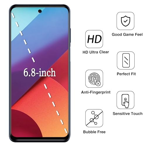 2 Pack Privacy Screen Protector for Motorola Moto G Stylus 5G (2022) Black - Bild 3 von 7