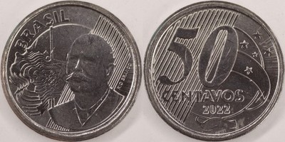Brazil 2022 50 Centavos KM#651a Stainless Steel Baron José Paranhos