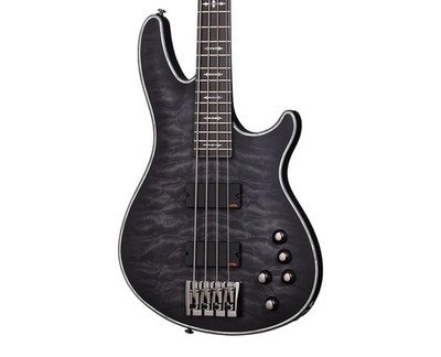 Schecter Hellraiser Extreme-4 Bass Guitar - See-Thru Black Satin - Open Box