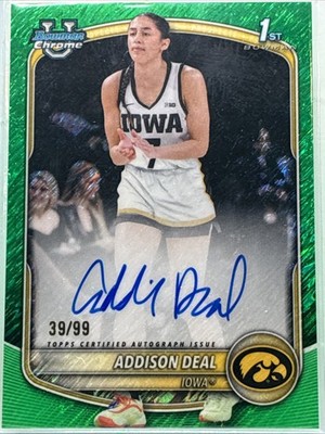 2025-26 Bowman - Addison Deal Autographs #CPA-AE Green Shimmer /99 (AU, RC)