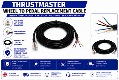 THRUSTMASTER REPAIR REPLACEMENT - PEDAL TO TMX WHEEL CABLE