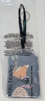 Vera Bradley Luggage ID Tag~ Herding Cats ~ Brown ~ Travel ~NWT