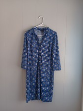Talbots Button Up Blue Shirt Dress Size S