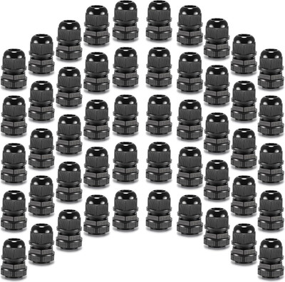 50Pcs 1/2'' NPT Cable Gland Waterproof IP68 Nylon Cable Pass through Cord Grip Co