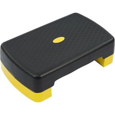 18" Workout Aerobic Stepper Step Platform with 2 Risers, Multiple Colors