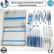 Micro surgery instruments set Neuro Surgical  Titanium coated Instrument Premium