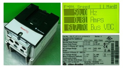 Allen Bradley Powerflex 70 1  HP 20AC2P1A0AYNANC0 Tested Good FRN: 5.001