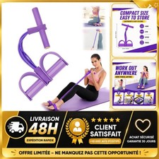 Bande de Résistance Musculation 6 Tubes avec Pédale – Élastique Fitness Maison,