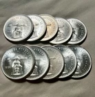 1980 Casa De Moneda 10 LOT! Mexico 1oz Onza Plata Pura SILVER Coins. 1 Troy oz.