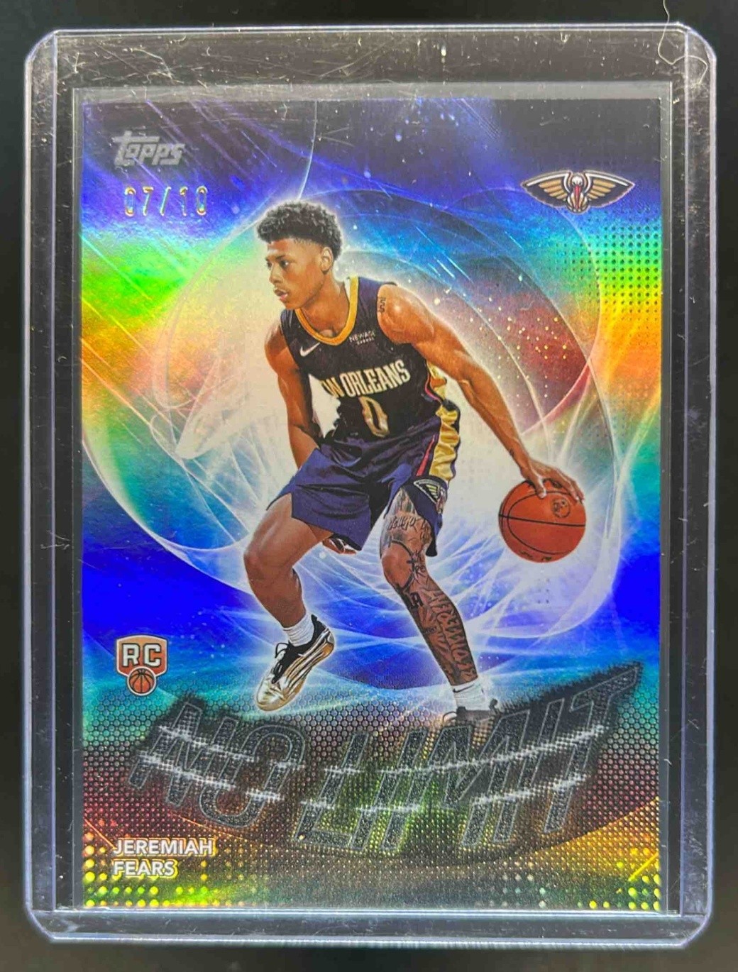 2025-26 Topps Jeremiah Fears No Limit RC Black Rainbow Rookie #7/10 Pelicans