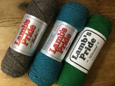 Brown Sheep Lambs Pride Yarn 85%wool 15%Mohair Worsted 4 oz. skein each