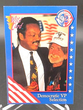 1992 Wild Card - Willie Nelson & Jesse Jackson Decision 92 Card #31