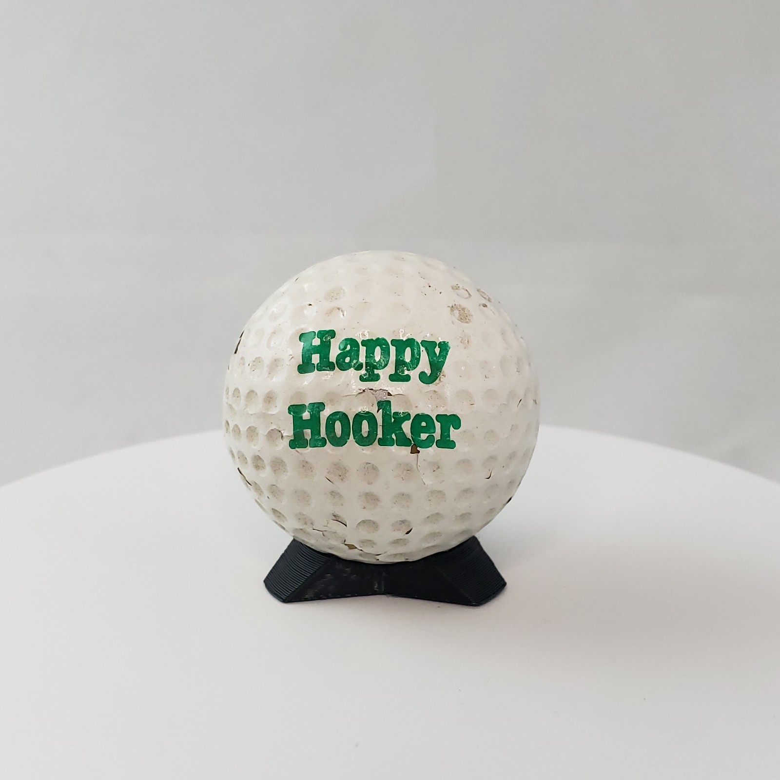 Happy Hooker Vintage Collectible Logo Display  Golf ball