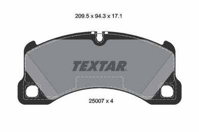 Textar 2500703 Front Brake Pad Set Fits Porsche Cayenne Macan