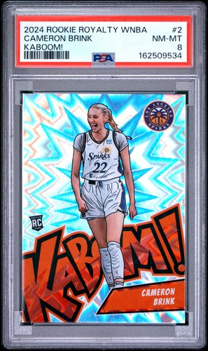 2024 PANINI ROOKIE ROYALTY WNBA KABOOM! #2 CAMERON BRINK PSA 8