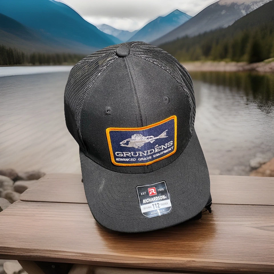 Grundens Parche de Pesca Richardson 112 Camionero Snapback Sombrero Negro  Foto 2 de 4