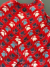 Vintage Handmade Children's Dress  Bonnet with Tulip Pattern