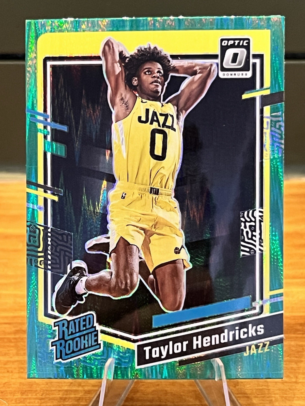 2023-24 Panini Donruss Optic - Rated Rookie Taylor Hendricks #233 Green Shock SP