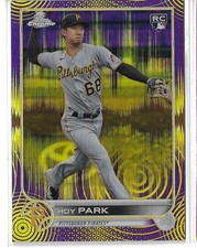 2022 Topps Chrome Purple Speckle Refractor Hoy Park (RC) SP/299 #32 PIrates