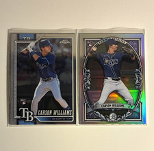 Topps 2026 Carson Williams Rays Rookie Lot (2) Topps Chrome, Bowman Sterling