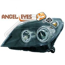 Diederichs Design Scheinwerfer Set klarglas/schwarz ANGLE EYES für Opel Astra H