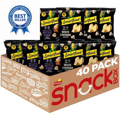 Smartfood Popcorn, Variety Pack, 0.5 Ounce (Pack of 40),