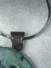 Vintage 925 Italy Sterling Silver 20"  Green African Turquoise Peace Necklace — photo 3