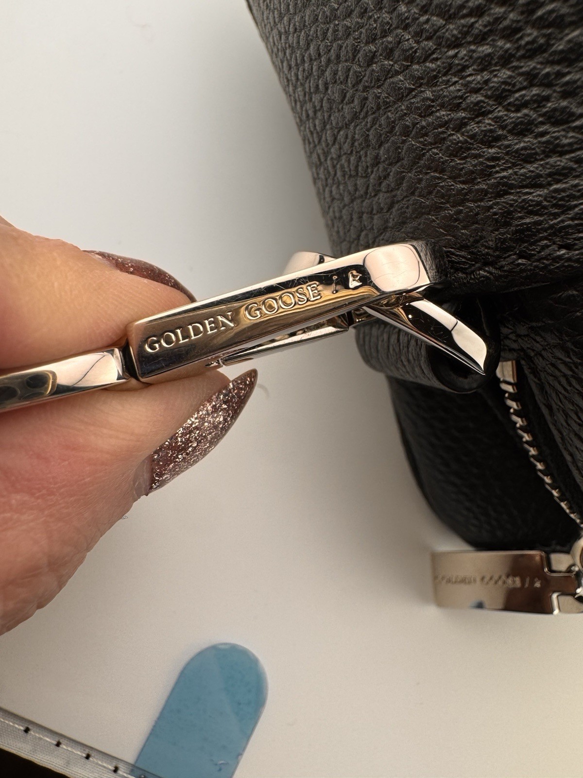 Golden Goose Pink Black Python Star Shoulder Bag … - image 6