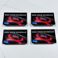 XFL Pocket Schedule Lot 2001 Season Mini Card Football WWF Vince McMahon WWE NFL