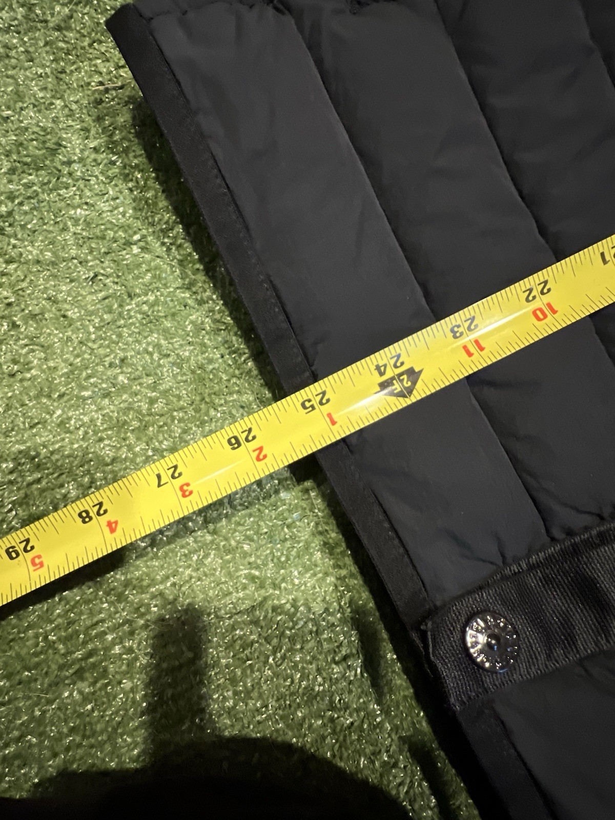 Stone Island Puffer Jacket Medium Black Loom Woven Down Chambers Stretch Nylon - product detail image 3