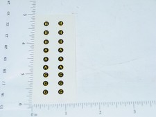 John Deere 1:16 Yellow Lettering w/Black Background Sticker Set JD-384