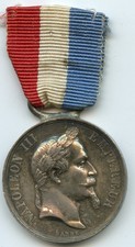 FRANKREICH -  LEBENS-RETTUNGSMEDAILLE 2.KLASSE KAISER NAPOLEON III. M.1865