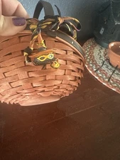 Longaberger 2006 Small Autumn Treats W/ Liner, Protector And Web Weaver Tie On