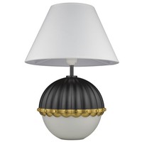 Tischleuchte Beistelllampe Nachttischlampe 43 Cm Metall Stoff E27 Tischlampe