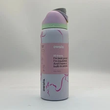 32 oz Owala Urban Outfitters Exclusive Tied 3D Printing FreeSip Pink Bow Bottle