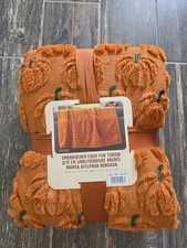 COSTCO FAUX FUR HALLOWEEN FALL THROW PUMPKIN - Orange Color