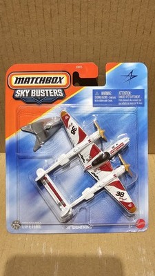 2024 Matchbox Skybusters P-38 Lightning WHITE 16/32 Lockheed Martin Bent Corner