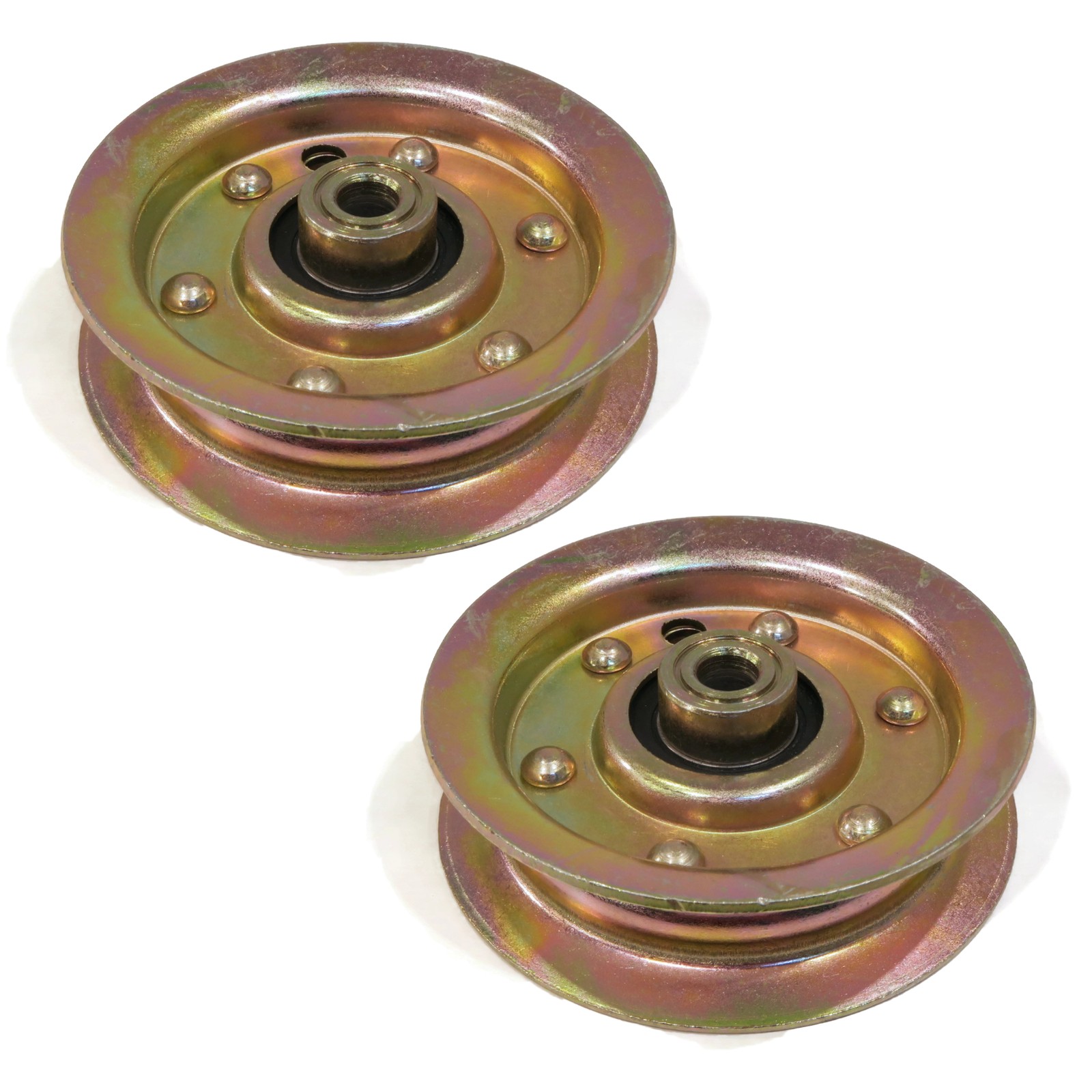 (Pack of 2) Flat Idler Pulleys for AYP 104360X, 131494, 155191, 173438, 9585464