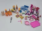 Vintage Barbie Accessories Lot Kitchen Food Dishes And Other Random Items 1980s